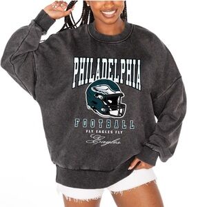 Women's Gameday Couture Black Philadelphia Eagles Vintage Wash Pullover XXL